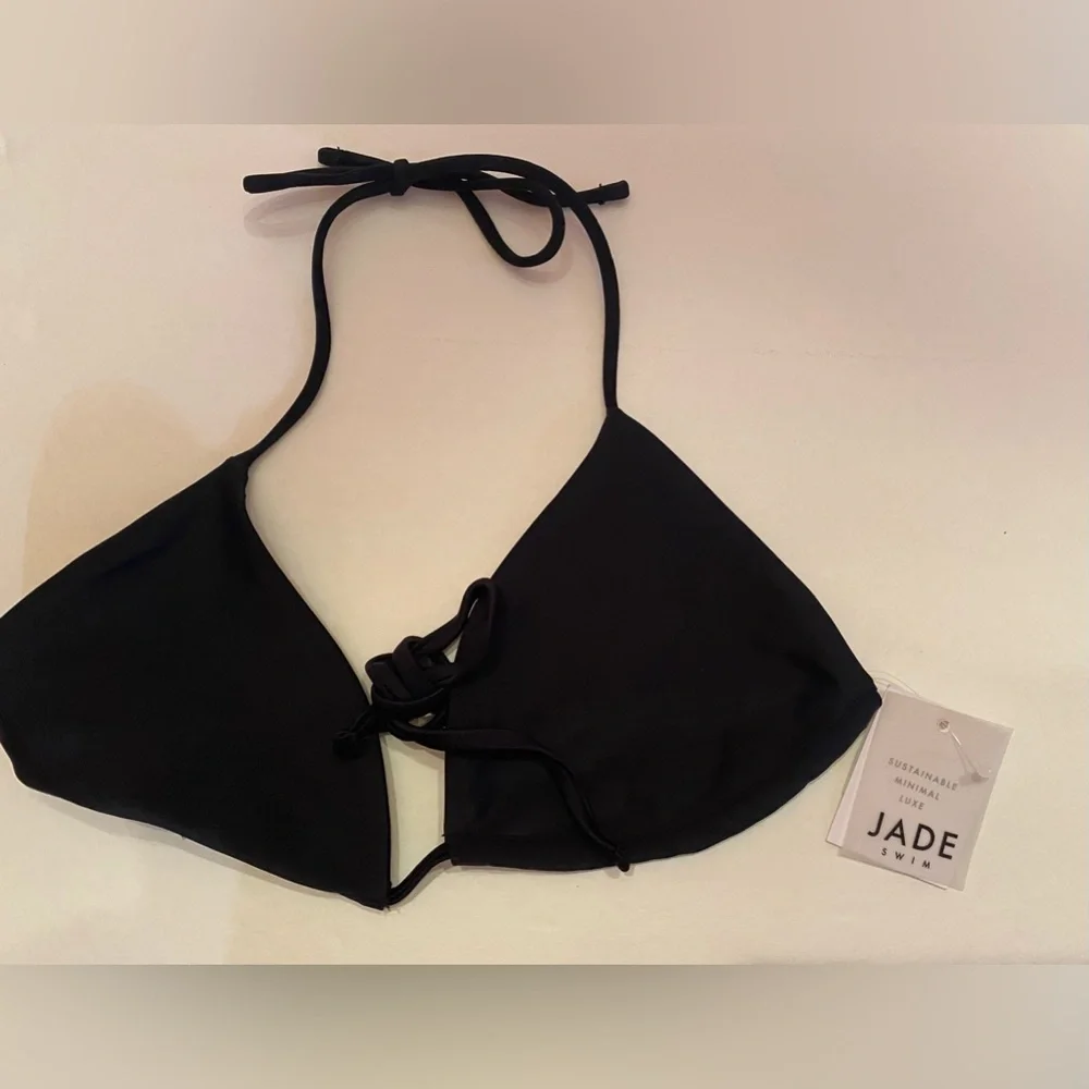 NWT Jade Swim Bikini Top Black Size XL - Picture 1 of 5